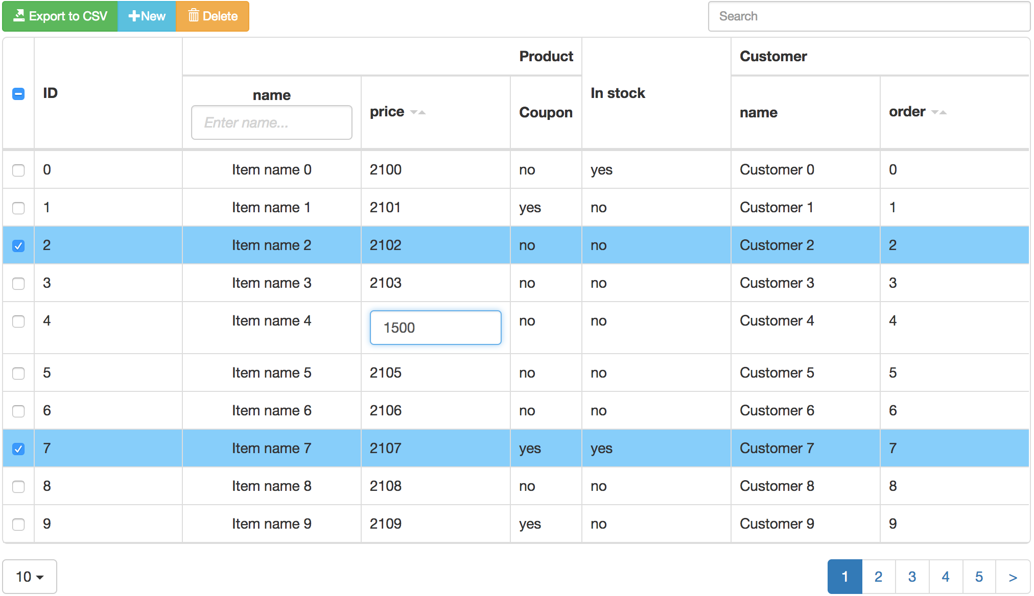 React bootstrap table2 Next Generation Of React bootstrap table